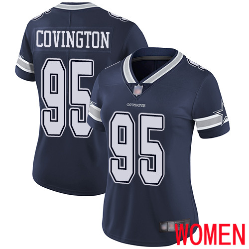Women Dallas Cowboys Limited Navy Blue Christian Covington Home #95 Vapor Untouchable NFL Jersey->women nfl jersey->Women Jersey